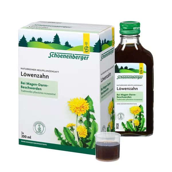 Schoenenberger naturreiner Heilpflanzensaft Löwenzahn 3X200 ml