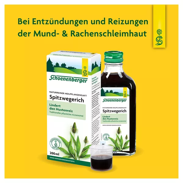 Schoenenberger naturreiner Heilpflanzensaft Spitzwegerich 3X200 ml