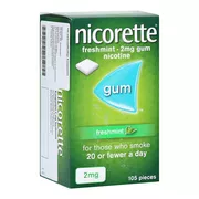 Produktabbildung: Nicorette Kaugummi 2 mg freshmint - Reimport 105 St