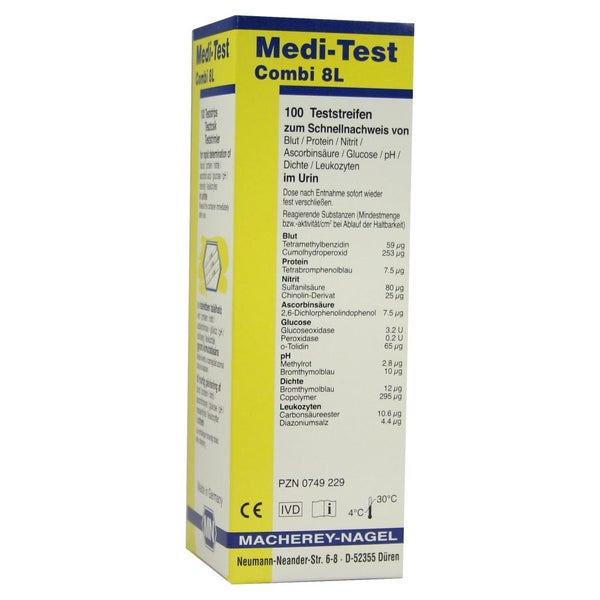 Medi-test Combi 8L Teststreifen 100 St