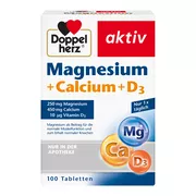 Produktabbildung: Doppelherz aktiv Magnesium + Calcium + D3 100 St