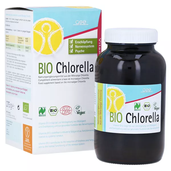 GSE Chlorella 500 mg Bio Naturland Table