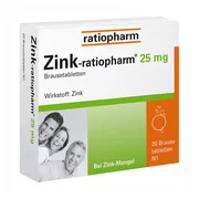 Produktabbildung: Zink ratiopharm 25 mg 20 St