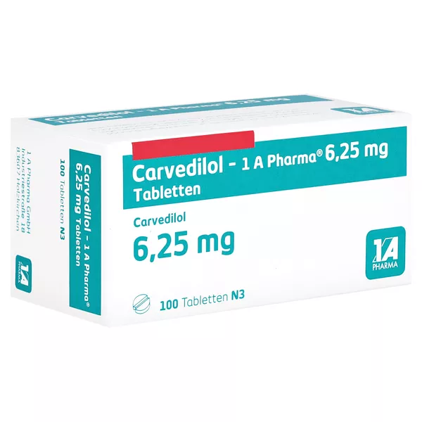 Carvedilol-1a Pharma 6,25 mg Tabletten 100 St