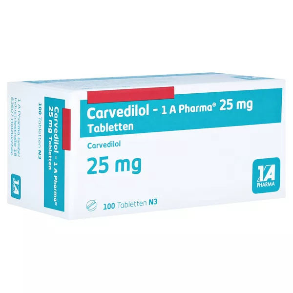 Carvedilol-1a Pharma 25 mg Tabletten 100 St