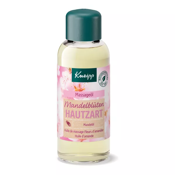Kneipp Massageöl Mandelblüten Hautzart - Mandelöl & Jojobaöl & Sonnenblumenöl, 100 ml