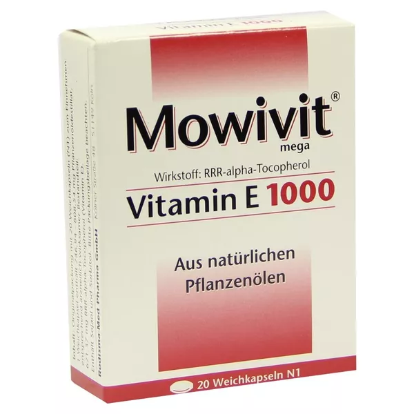 Mowivit Vitamin E 1000 Kapseln 20 St