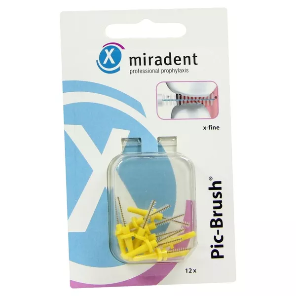 Miradent Interdentalbürsten Pic-Brush Ersatzbürsten x-fine gelb 12 St