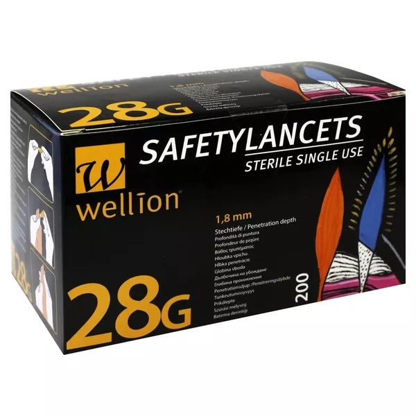 Wellion Safetylancets 28 G Sicherheitsei 200 St