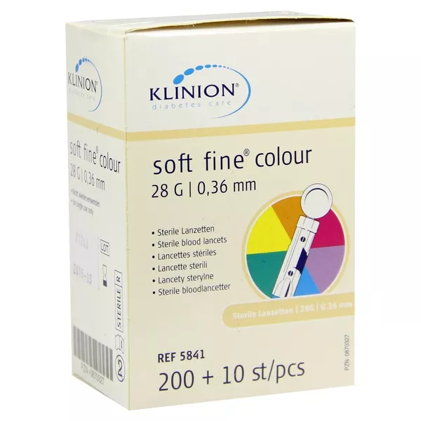 Klinion Soft fine colour Lanzetten 28 G 210 St