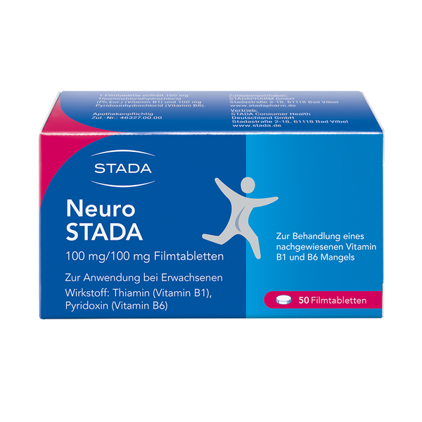 Neuro STADA Vitamin B1/ Vitamin B6 100mg/100mg Filmtabletten 50 St