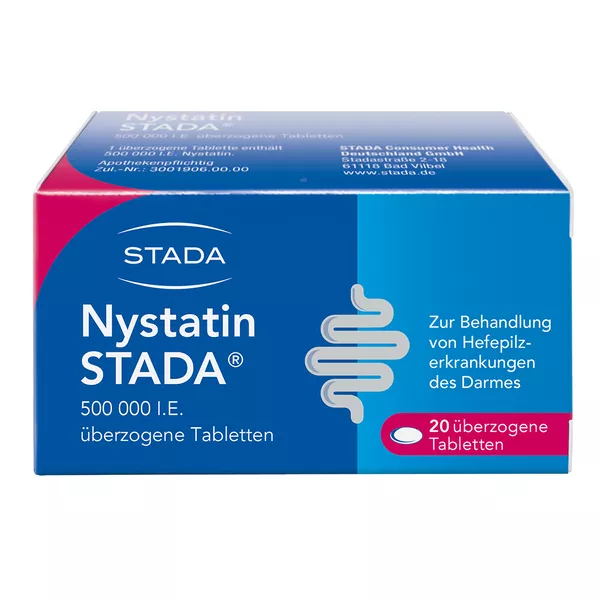 Nystatin STADA 500.000 I.E. überzogene Tabletten bei Pilzerkrankungen 20 St