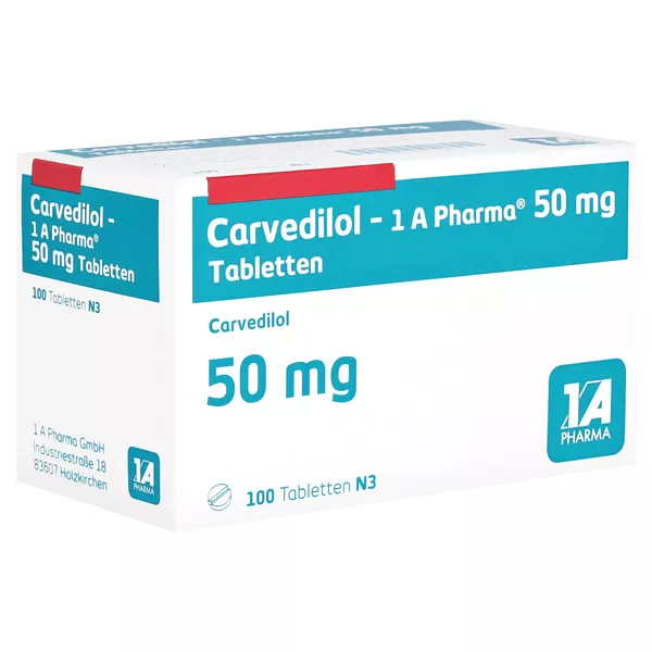 Carvedilol-1a Pharma 50 mg Tabletten 100 St