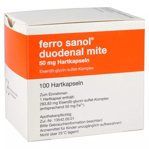 Ferro Sanol Duodenal mite 50 mg magensaf 100 St