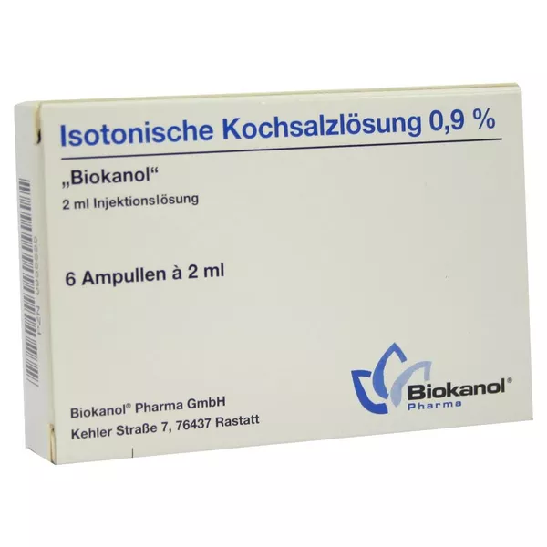 Isotonische Kochsalzlösung 0,9% Biokanol 6X2 ml