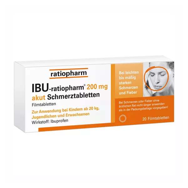 IBU ratiopharm 200 mg akut Schmerztabletten 20 St