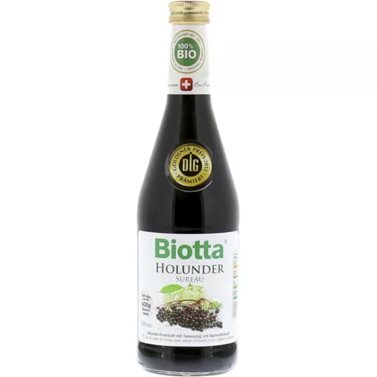 Biotta Holunder Direkts.m.teeausz.+agave 500 ml