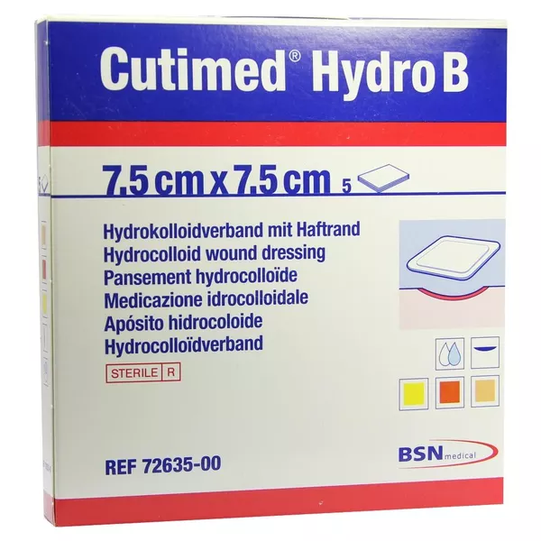 Cutimed Hydro B Hydrok.Ver.7,5x7,5 cm m. 5 St