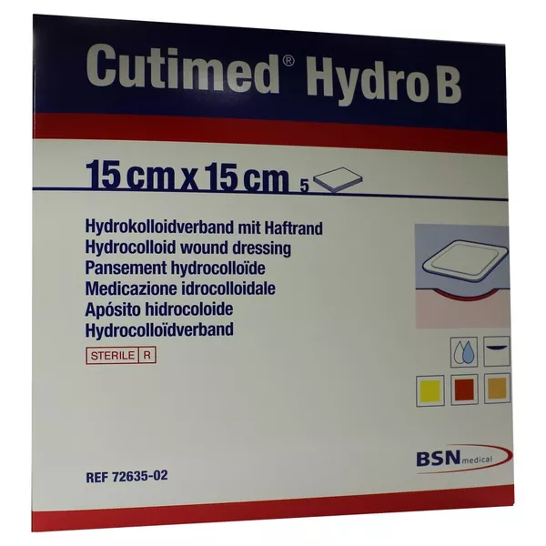 Cutimed Hydro B Hydrok.Ver.15x15 cm m.Ha 5 St