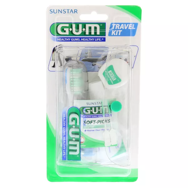 GUM Travel Kit Zahnbürste+Zahnseide+Zahn 1 St