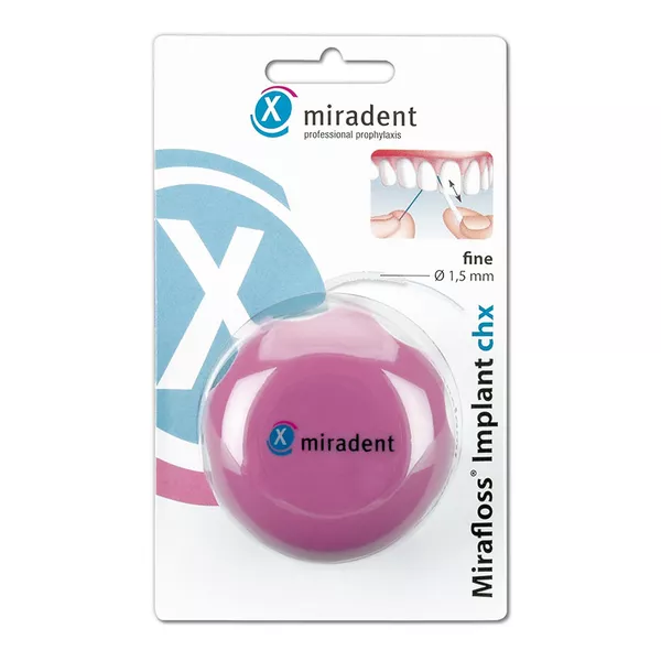 Miradent Zahnseide Mirafloss Implant chx 50X15 cm