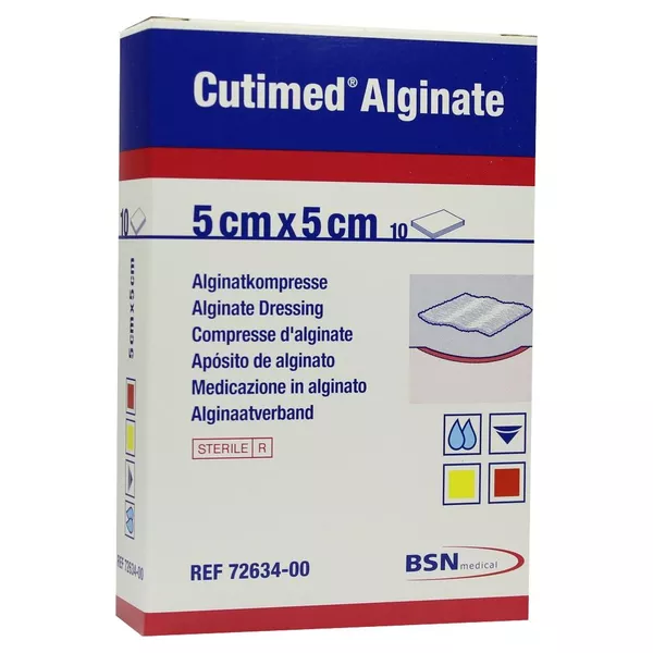 Cutimed Alginate Alginatkompressen 5x5 c 10 St