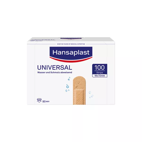 Hansaplast Universal Strips, 100 Pflaster, 19mm x 72mm 100 St