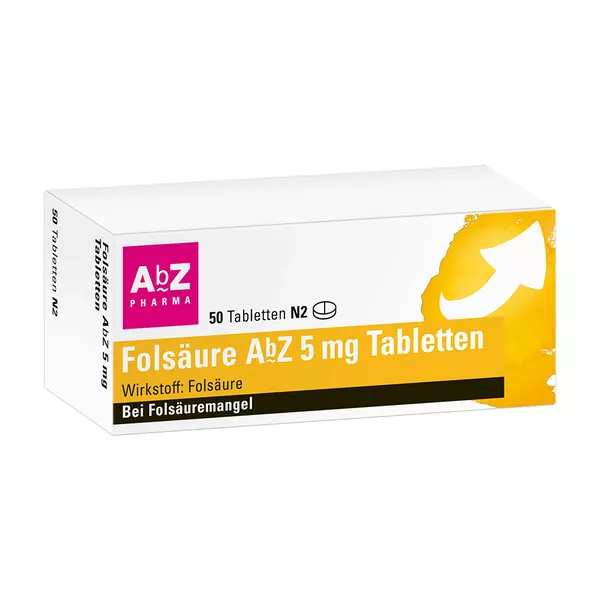 Folsäure AbZ 5 mg Tabletten 50 St