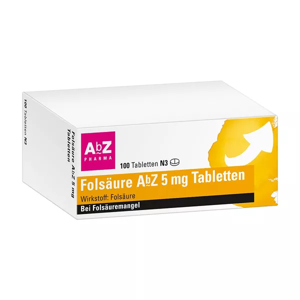 Folsäure AbZ 5 mg Tabletten 100 St