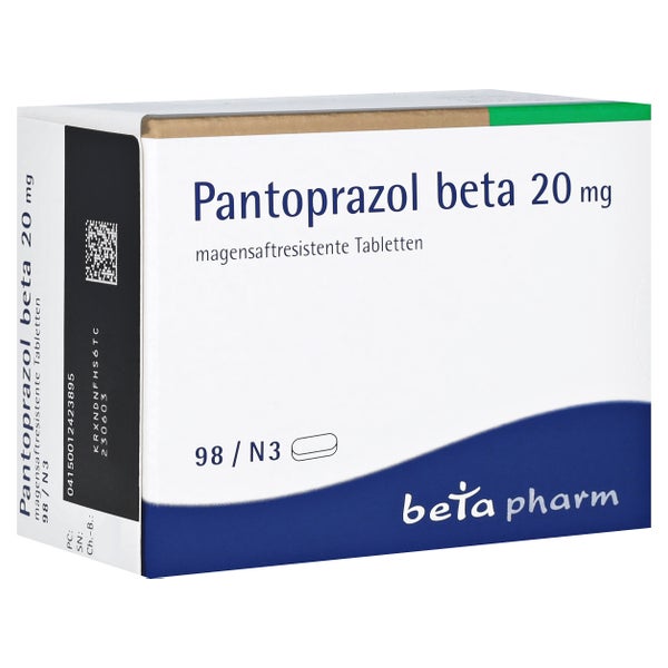PANTOPRAZOL beta 20 mg magensaftres.Tabletten 98 St