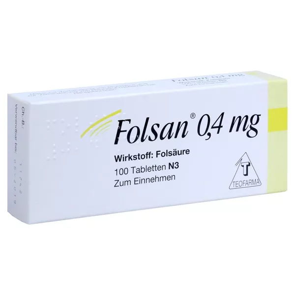 Folsan 0,4 mg Tabletten 100 St