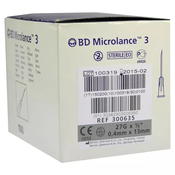 BD Microlance 3 Sonderkanüle 27 G 1/2 0, 100 St