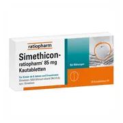 Produktabbildung: Simethicon ratiopharm 85 mg 20 St