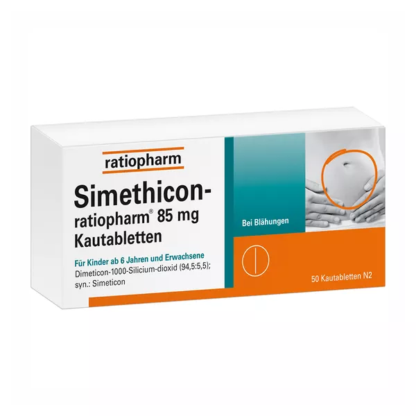 Simethicon ratiopharm 85 mg 50 St