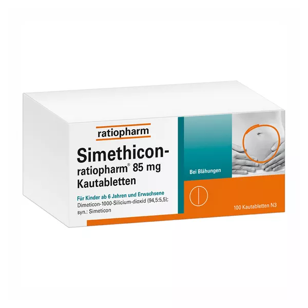 Simethicon ratiopharm 85 mg 100 St