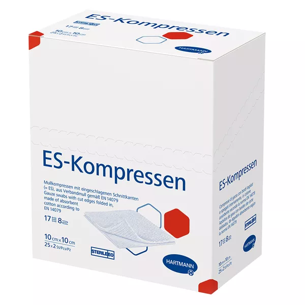 ES-Kompressen steril 8f 10 x 10 cm, 25 x 2 St.