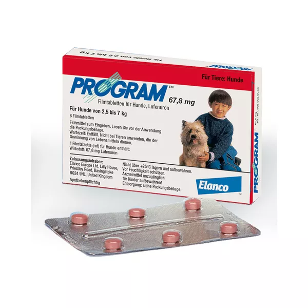 Program 67,8 mg 2,5-7 kg Tabl.f.Hunde 6 St