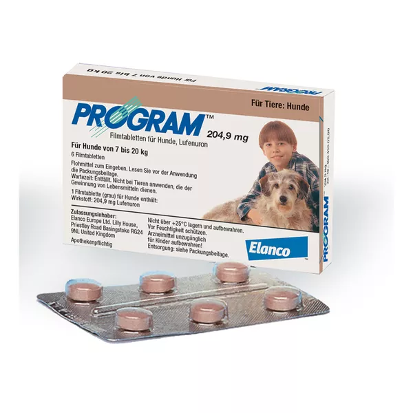 Program 204,9 mg 7-20 kg Tabl.f.Hunde 6 St