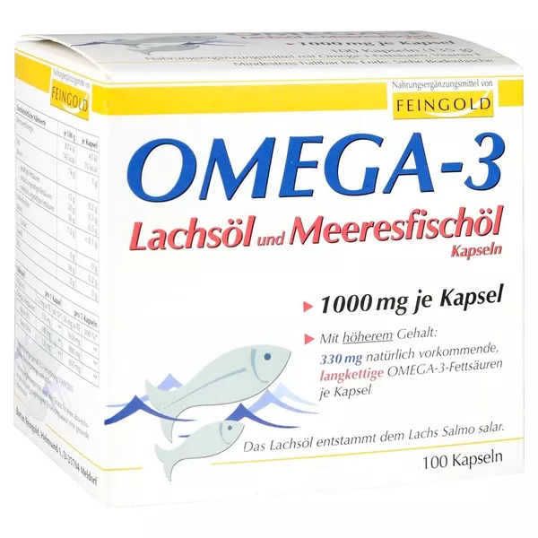 Omega-3 Lachsöl und Meeresfischöl Kapsel 100 St