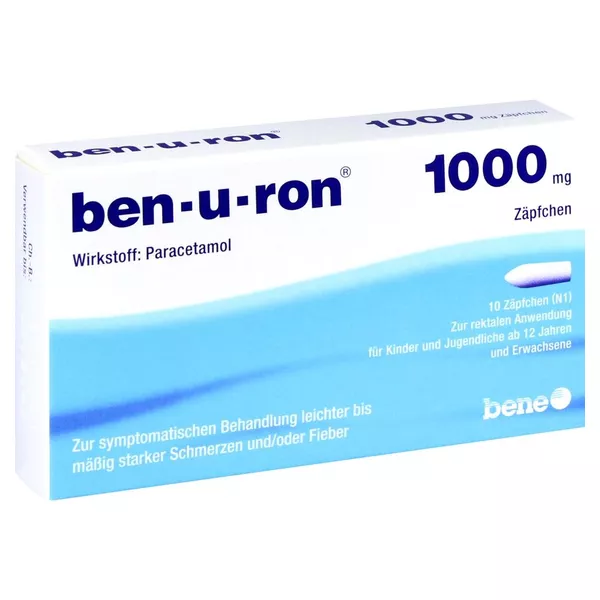 Ben-u-ron 1000 mg Erwachsenensuppositorien 10 St