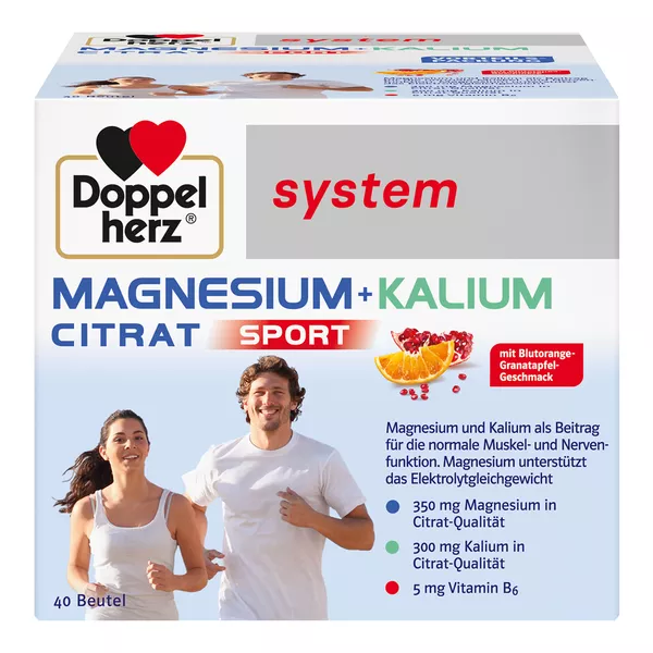 Doppelherz system Magnesium + Kalium Citrat Sport 40 St
