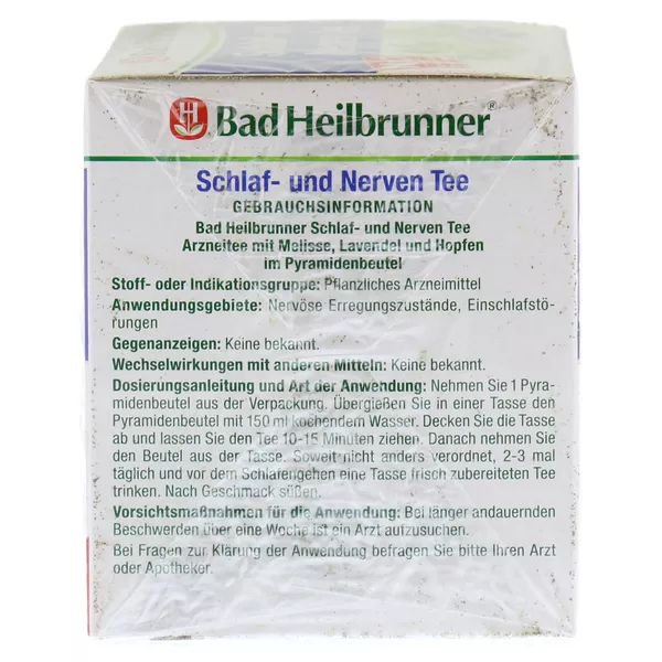 BAD Heilbrunner Schlaf- und Nerven Tee P 15X1,7 g