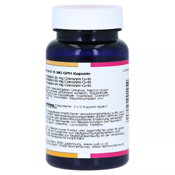 Coenzym Q10 15 mg GPH Kapseln 60 St