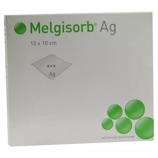 Melgisorb Ag Verband 10x10 cm 10 St