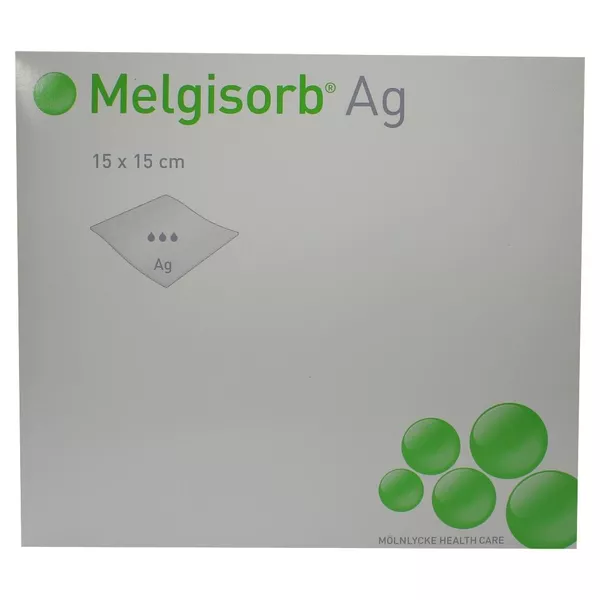 Melgisorb Ag Verband 15x15 cm 10 St