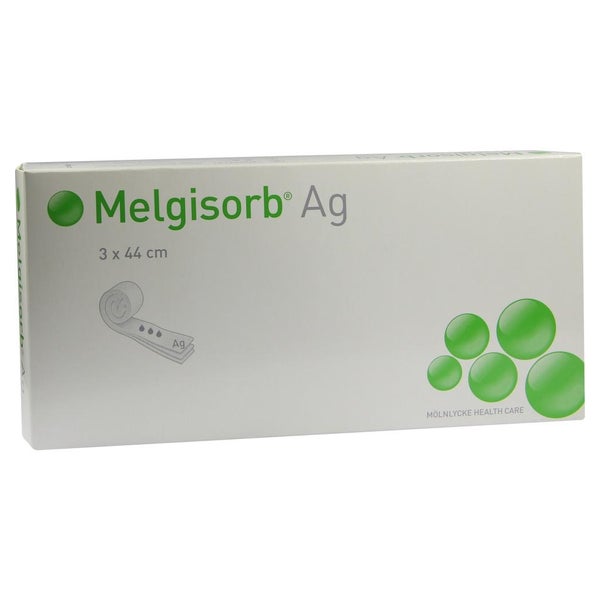 Melgisorb Ag Verband 3x44 cm 10 St
