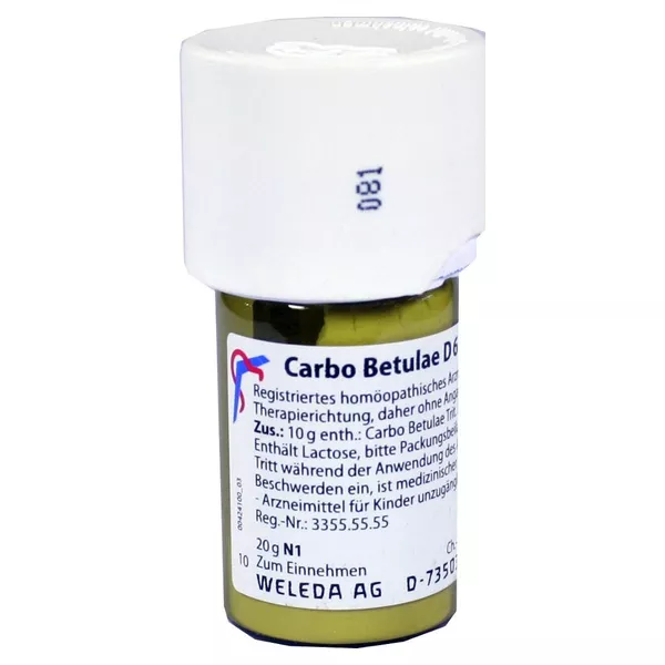 Carbo Betulae D 6 Trituration 20 g