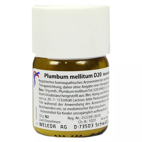 Plumbum Mellitum D 20 Trituration 50 g