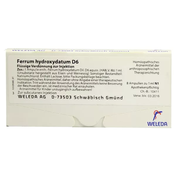Ferrum Hydroxydatum D 6 Ampullen 8X1 ml