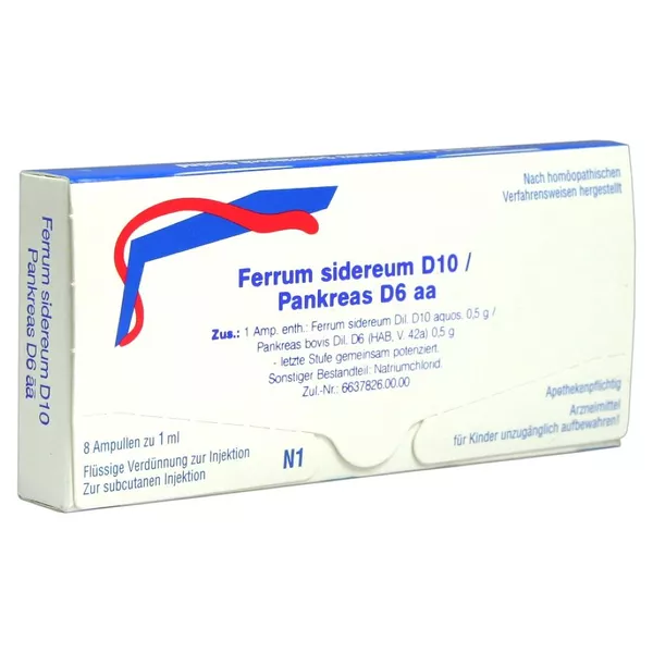 Ferrum Sidereum D 10/Pankreas D 6 aa Amp 8X1 ml